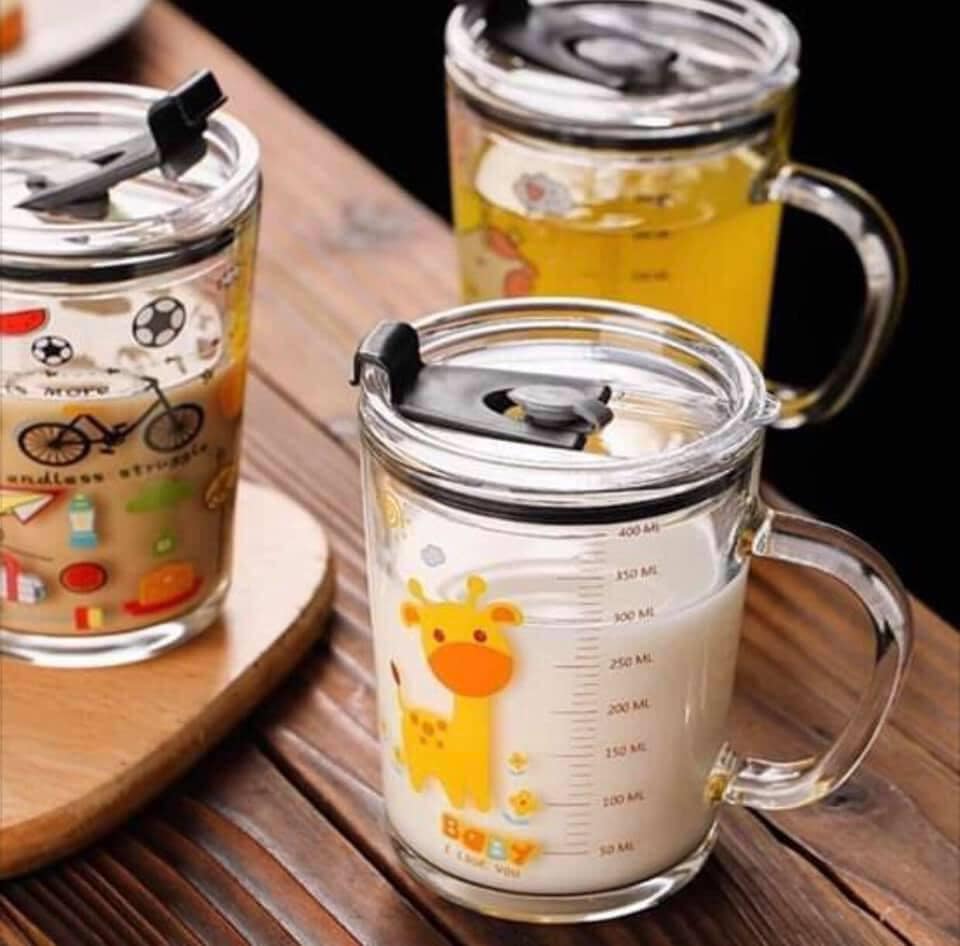CỐC PHA SỮA THUỶ TINH CHIA VẠCH 350ml