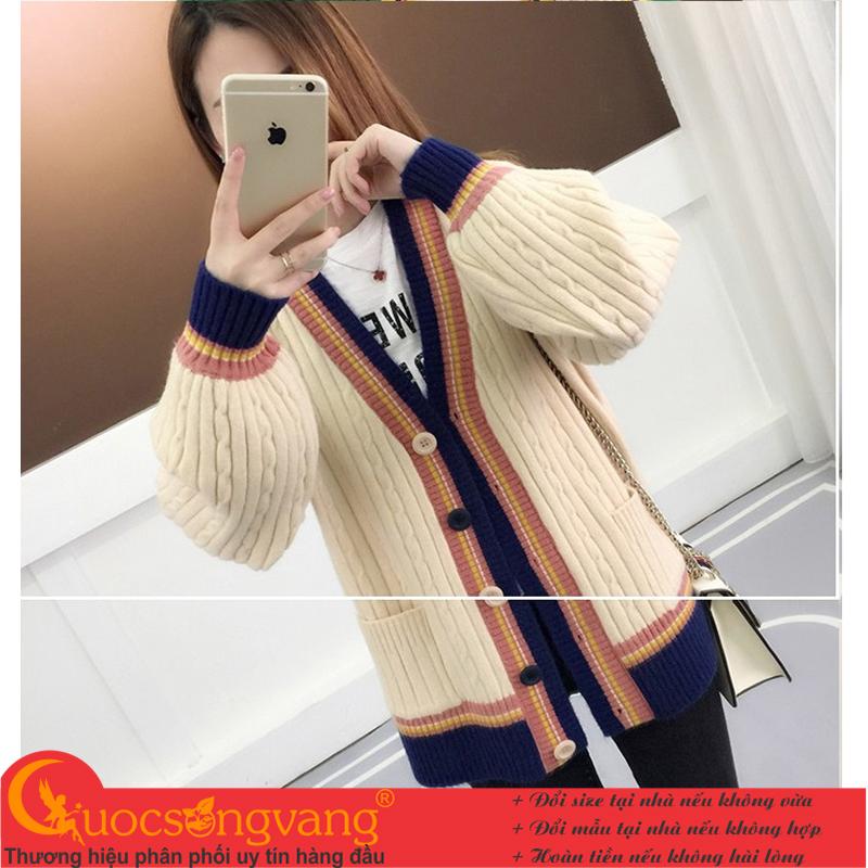 Áo khoác len nữ kiểu áo kiểu len dài tay GLA251