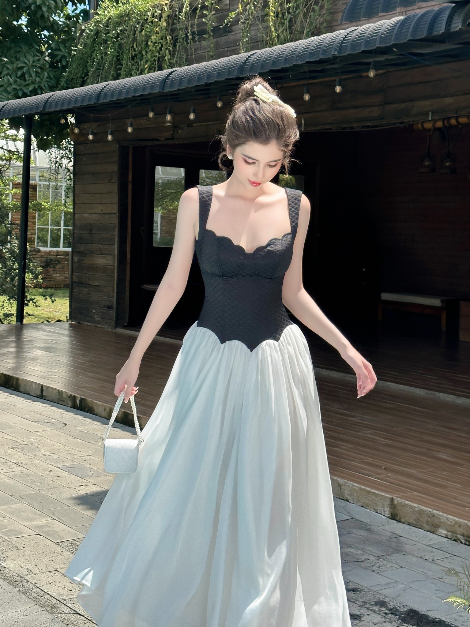 SÒ VINTAGE - FLEUR Đầm xòe hai dây