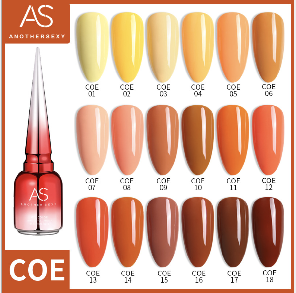 Sơn Gel AS Mã COE 15ml ( Sơn Gel Hơ Máy )