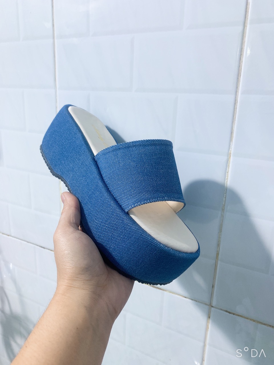 dép quai ngang nữ bản bò 7cm