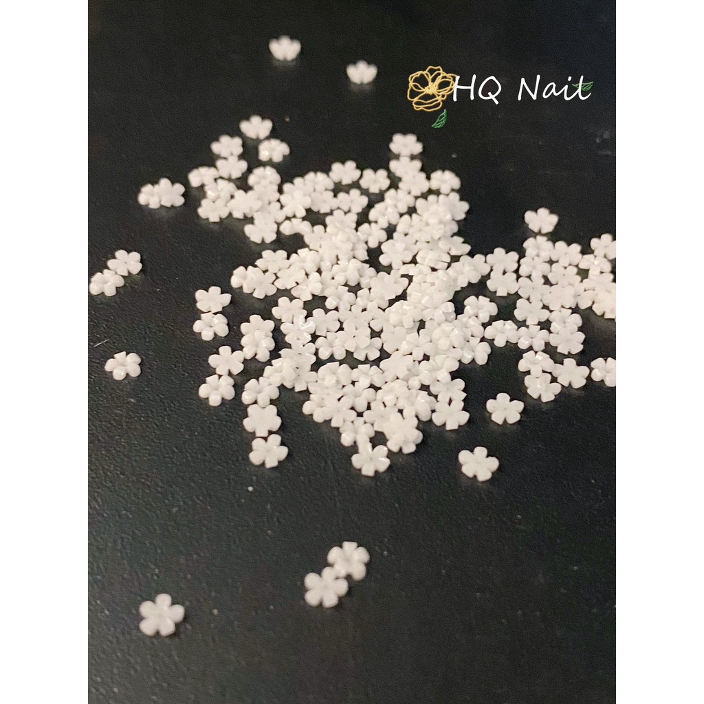 Set charm hoa sứ trắng trang trí móng cực xinh