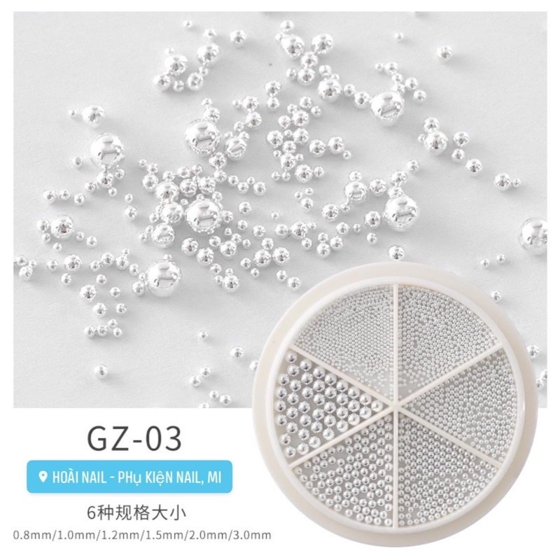 bi khay tròn mix size phụ kiện nail