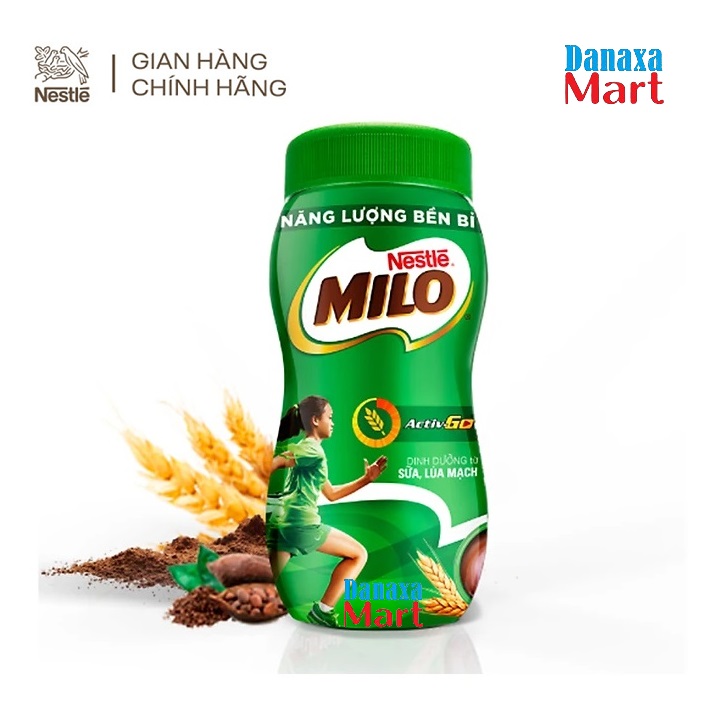 [Tùy chọn] Combo 2 Hủ Thức uống lúa mạch Nestlé Milo nguyên chất (Hũ nhựa 400g)