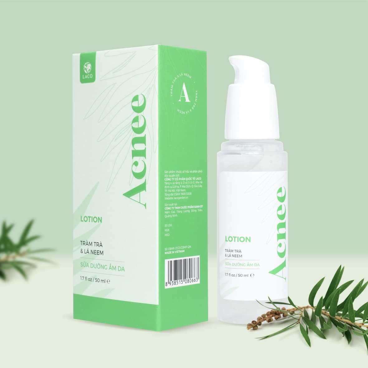 Combo chăm sóc da mụn acnee Laco