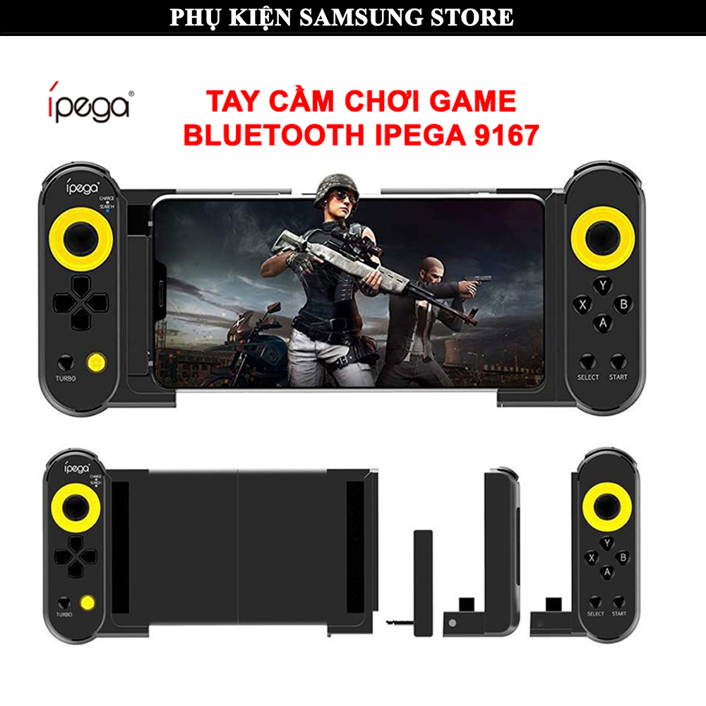 Tay cầm chơi game Bluetooh cho điện thoại IPEGA 9167,Liên quân, Freefire,Fifa,COD,Pes