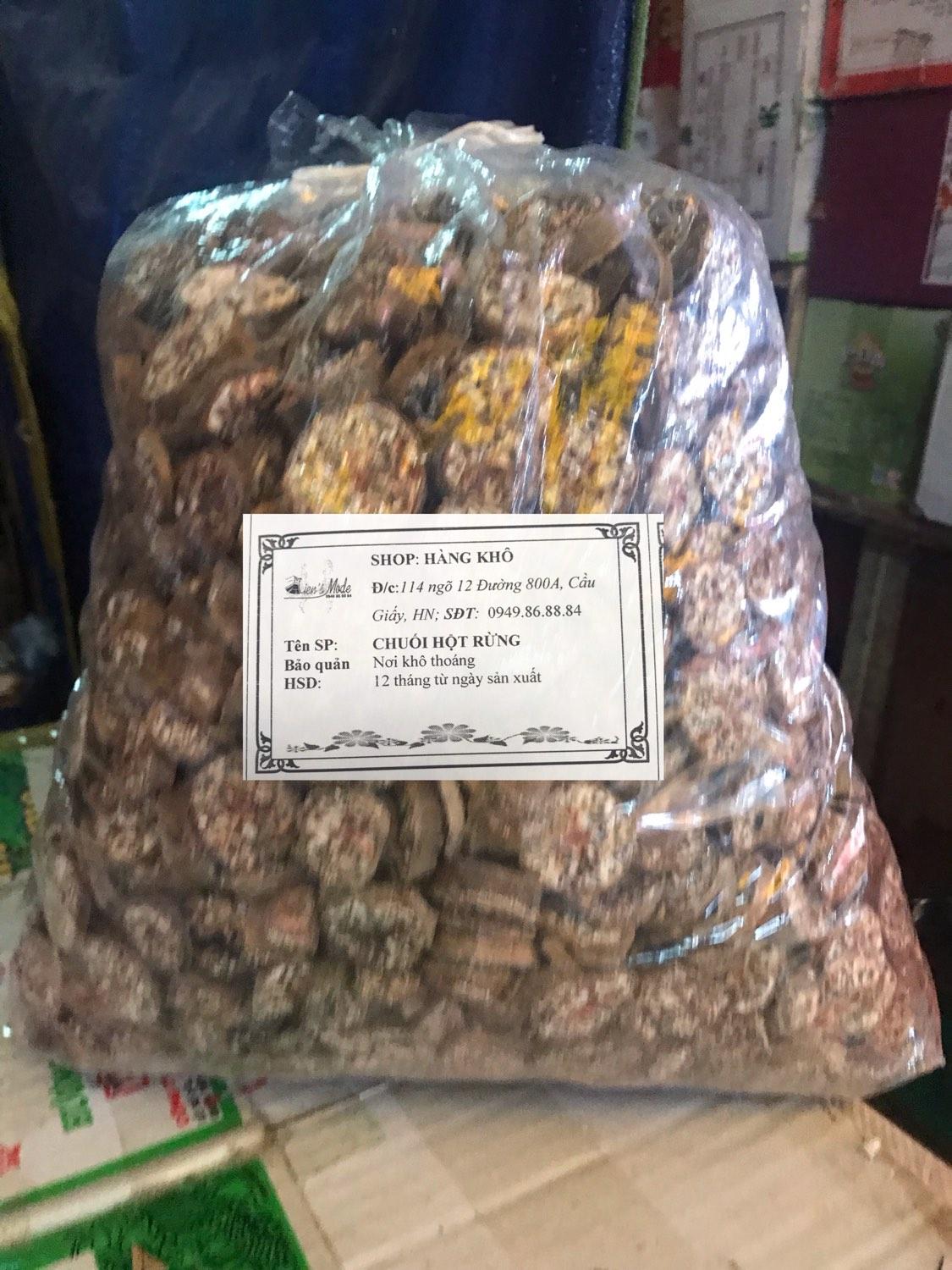 1kg Chuối hột rừng cắt lát Tây Bắc