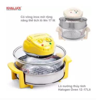 LÒ NƯỚNG THỦY TINH KHALUCK.HOME KL-658H VÀNG - TRẮNG (CHÍNH HÃNG)