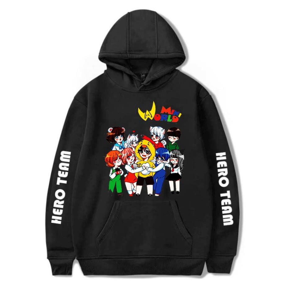 Hero team bst áo hoodie hero team - mini world - minicraft kèm quà tặng bịt mặt