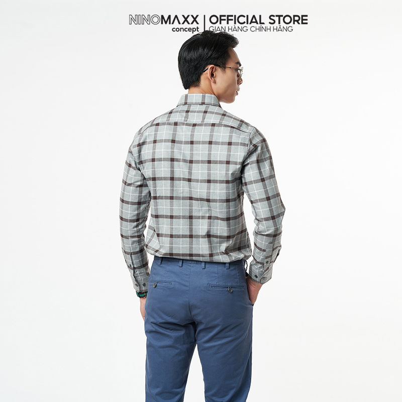 N&M Áo sơ mi Nam caro melange cotton 2110025