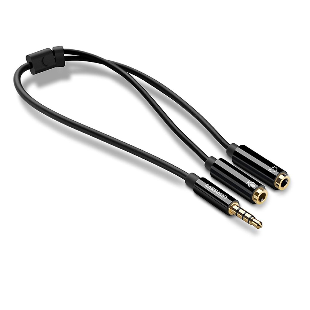 Cáp Audio 1 ra 2 Ugreen 30620 (Đen) Chính Hãng