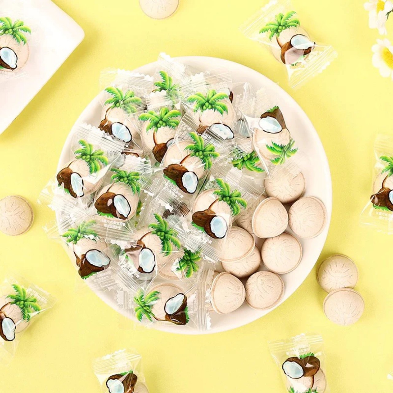 Kẹo dừa Sakura ngon giòn béo gói 200g - đồ ăn vặt nội địa ăn vặt - shop haimy -  hottrend tuỳ chọn