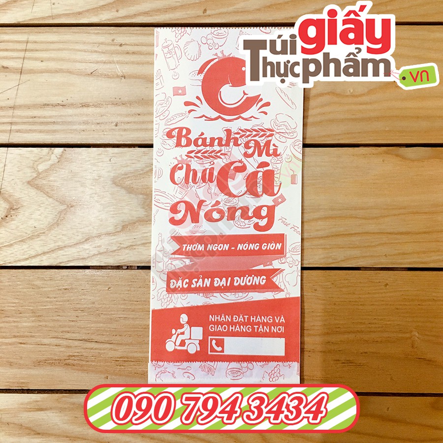 [Giá gốc]1000 Túi Bánh Mì Chả Cá Nóng (Fort - In Sẵn)