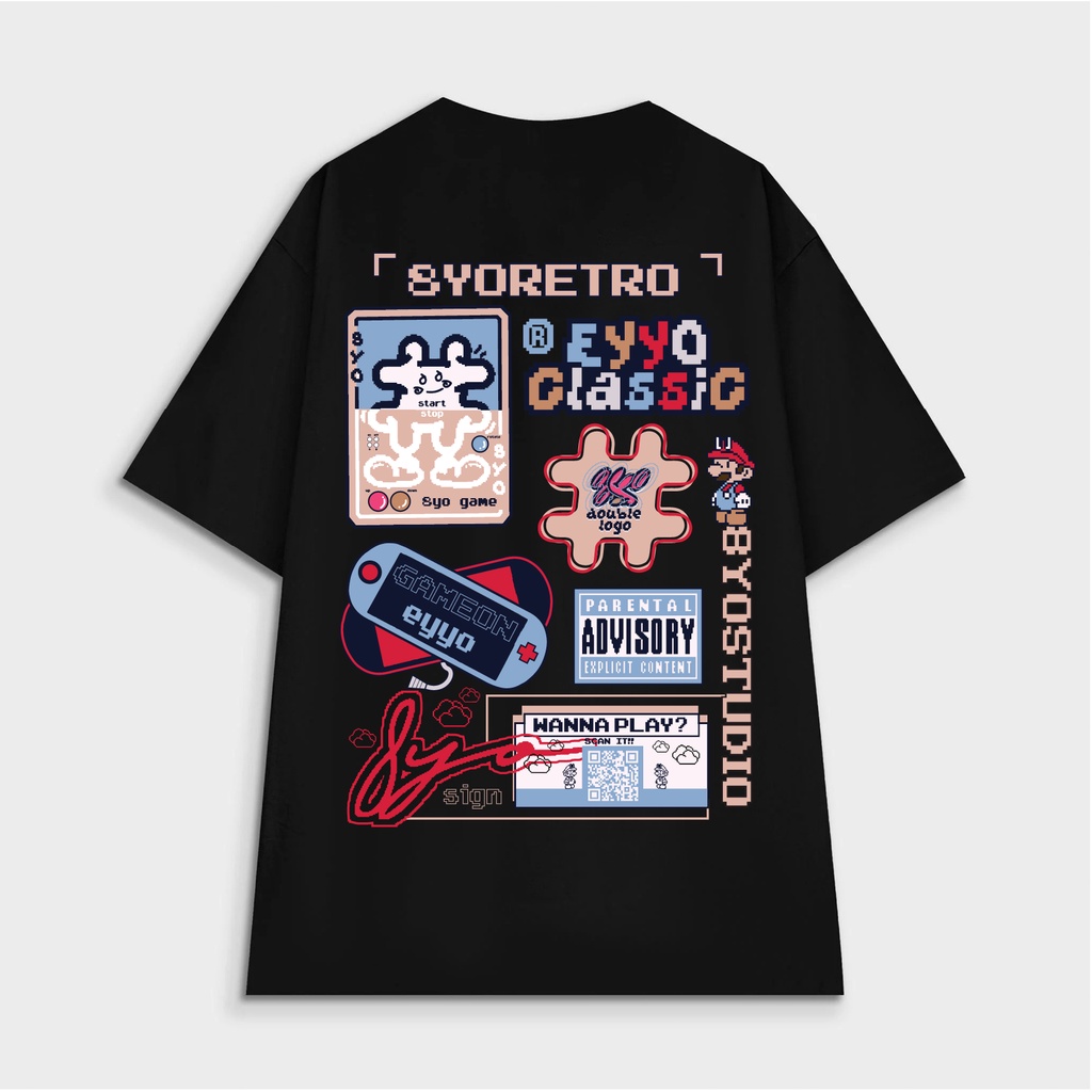Luck áo thun 8yo retro classic tee ver2.0 - đen