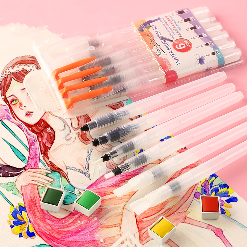 Bộ Bút Cọ Nước WaterBrush Set 3 Cây / Set 6 Cây