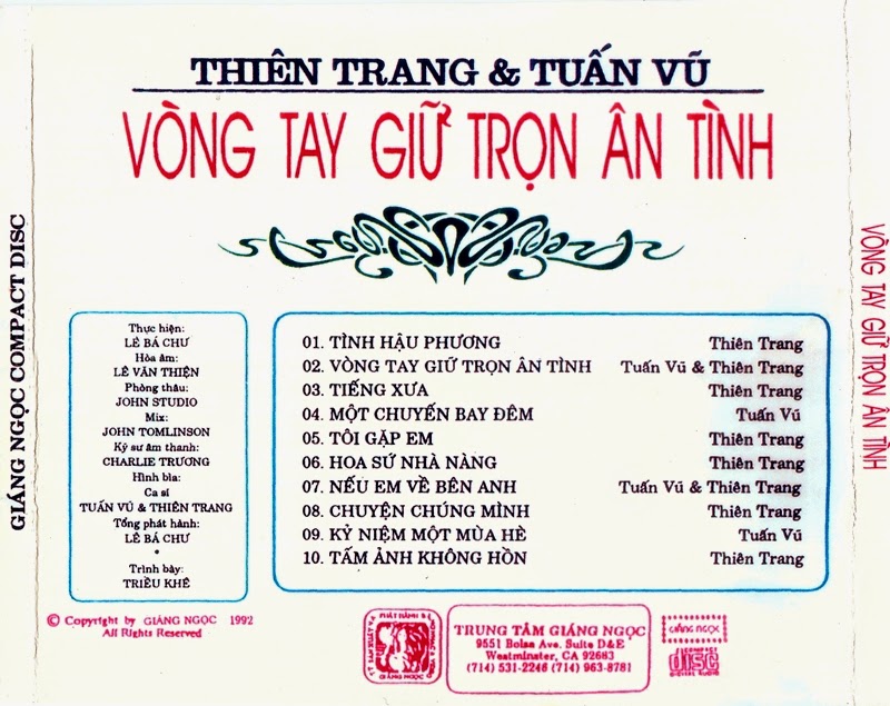 [MDCD] Bộ 3 CD Tuấn Vũ Thiên Trang Tuyển Chọn