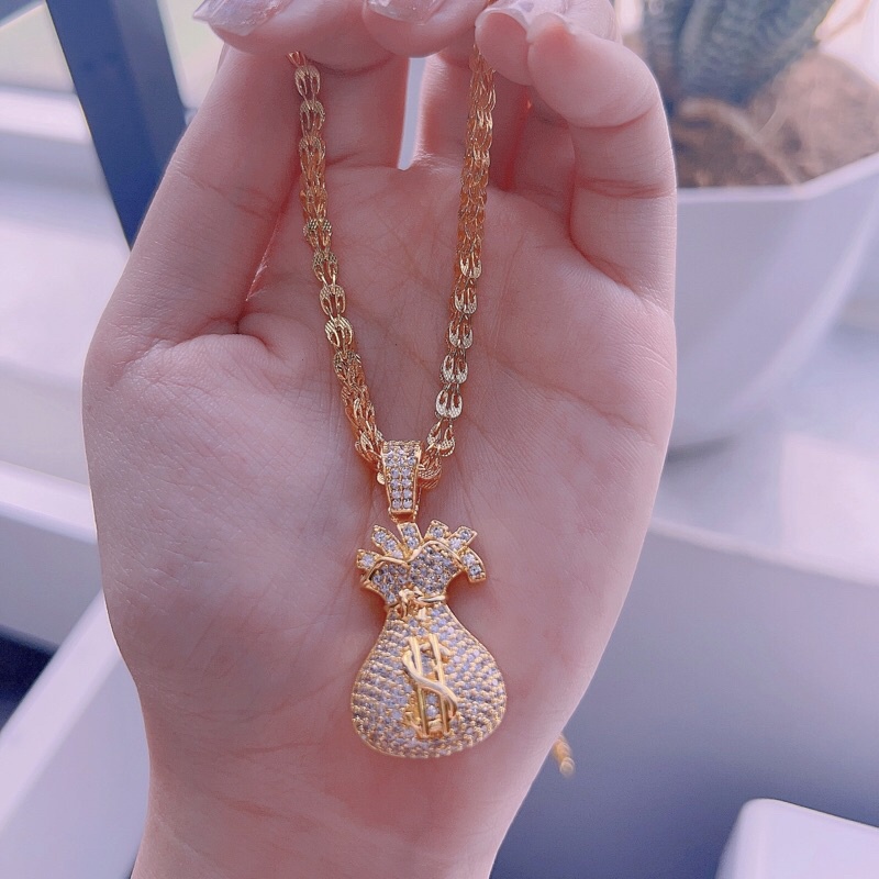 Dây chuyền đuôi phụng kèm mặt túi tiền MT245