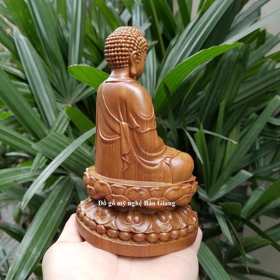 Tượng phật a di đà gỗ bách xanh