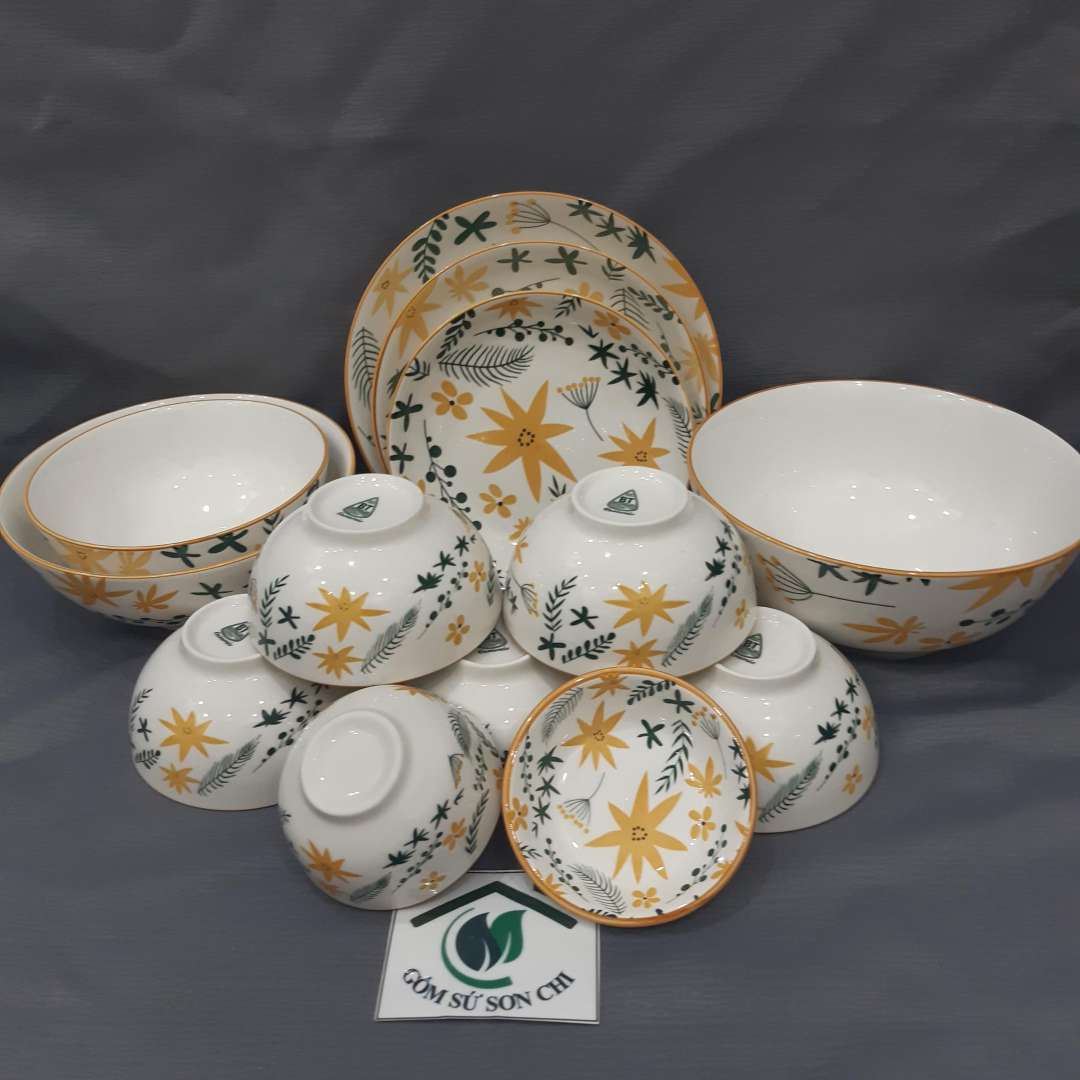 BỘ CHÉN SAO BIỂN Chén ăn cơm 11.5cm (Có 2 phân loại: Bộ 5 chén và bộ 10 chén)