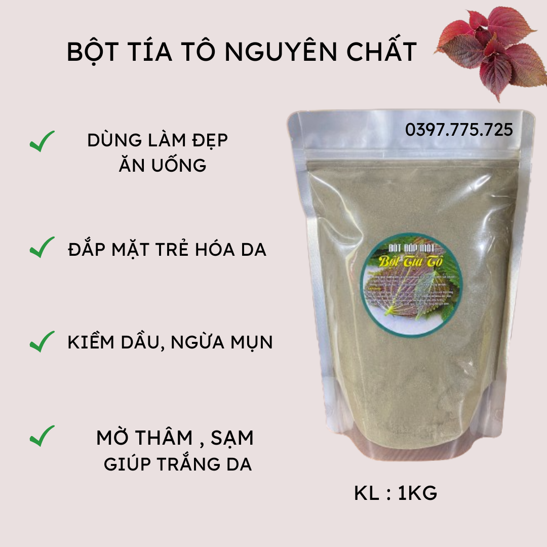 bột tía tô nguyên chất