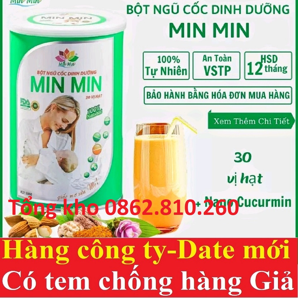 Bột ngũ cốc dinh dưỡng min min 30 vị hạt lợi sữa cho mẹ