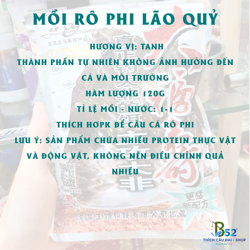 Mồi  câu cá rô phi lão quỷ