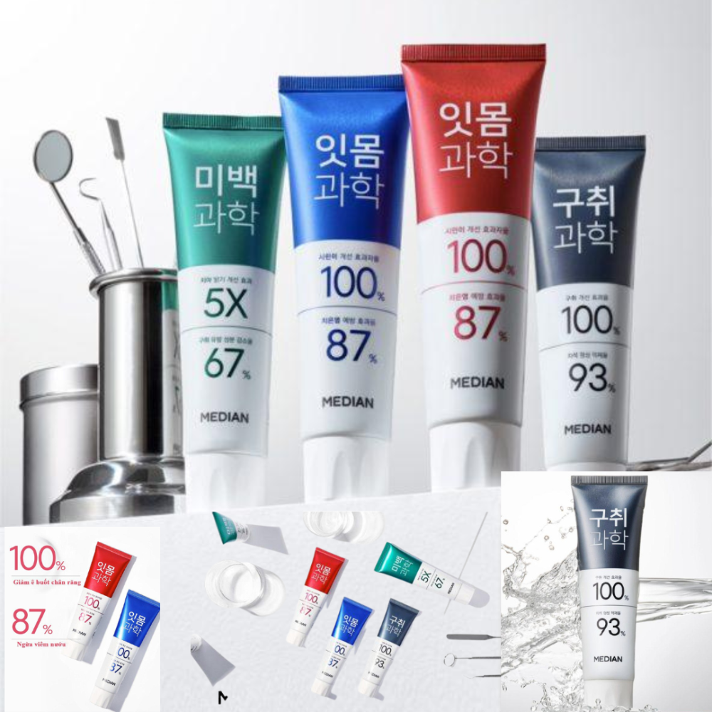 Kem đánh răng Median Dental IQ 93% Hàn Quốc 120g làm sạch mảng bám ngăn ngừa sâu răng