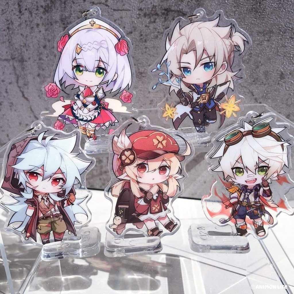 Móc khóa game GENSHIN IMPACT mẫu 2 chibi anime