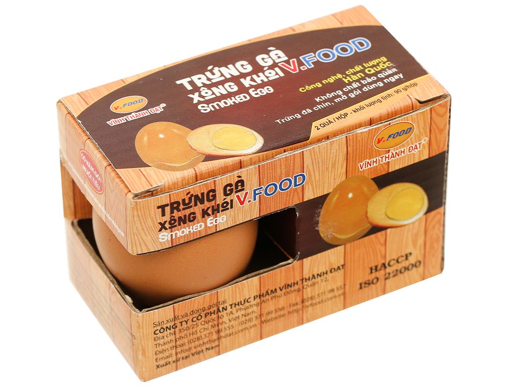 Trứng gà xông khói ăn liền (hộp 2 quả)