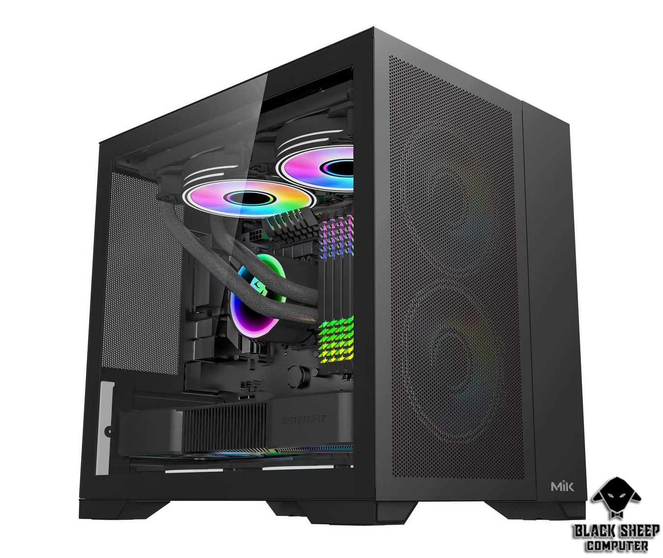 Vỏ Case MIK LV12 MINI FLOW BLACK (Thiết Kế Thông Minh Không Cần Ốc)