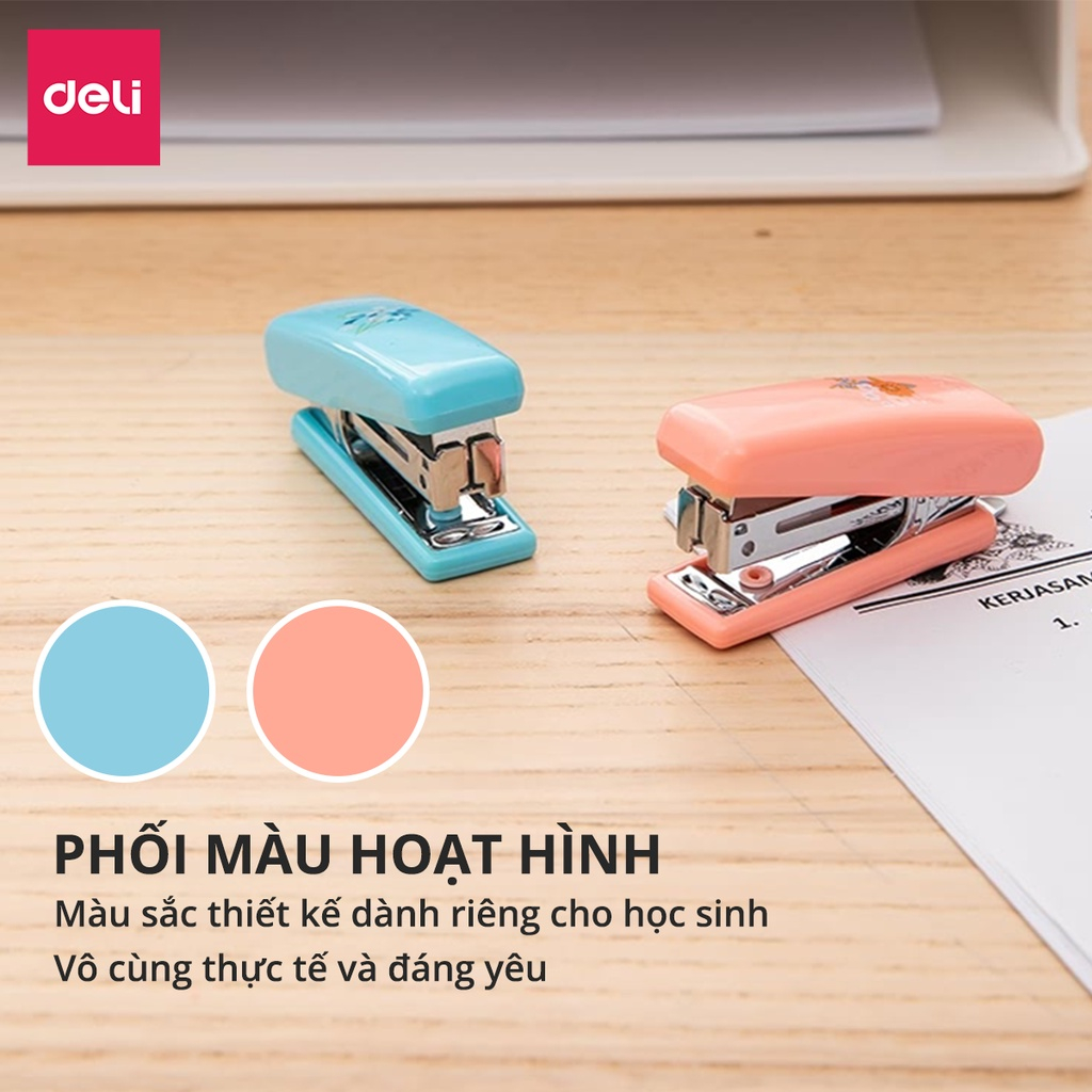 Dập ghim mini số 10 Deli - 12 trang - E0222