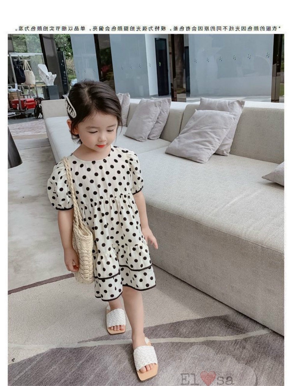 váy chấm bi cách điệu cho bé từ 8-20kg