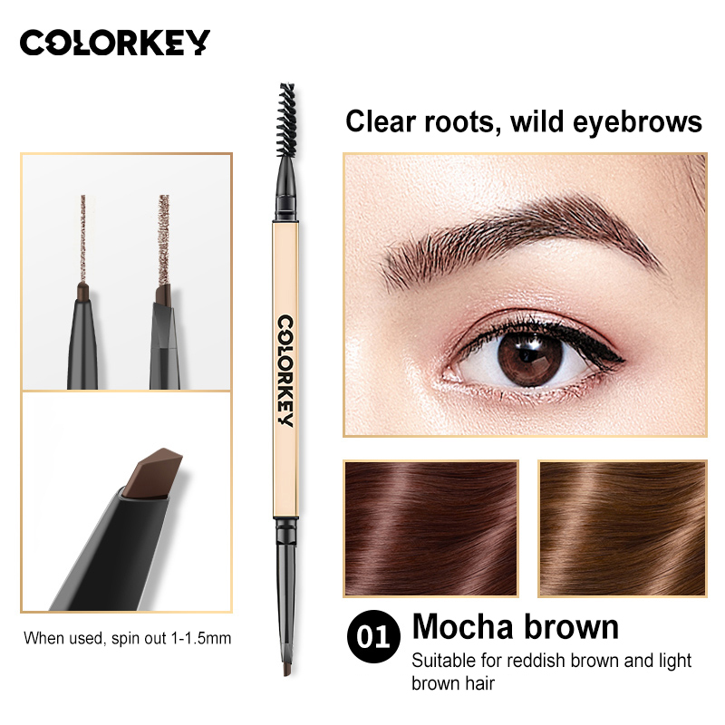 colorkey Kolaqi đũa vàng nhỏ chì kẻ mày ba chiều hồ sơ lâu dài không thấm nước và chống thấm mồ hôi cho người mới bắt đầu siêu tốt cho nữ sinh viên chì kẻ mày không thấm nước gel định hình hình xăm tông đơ kẻ mắt mascara giá rẻ