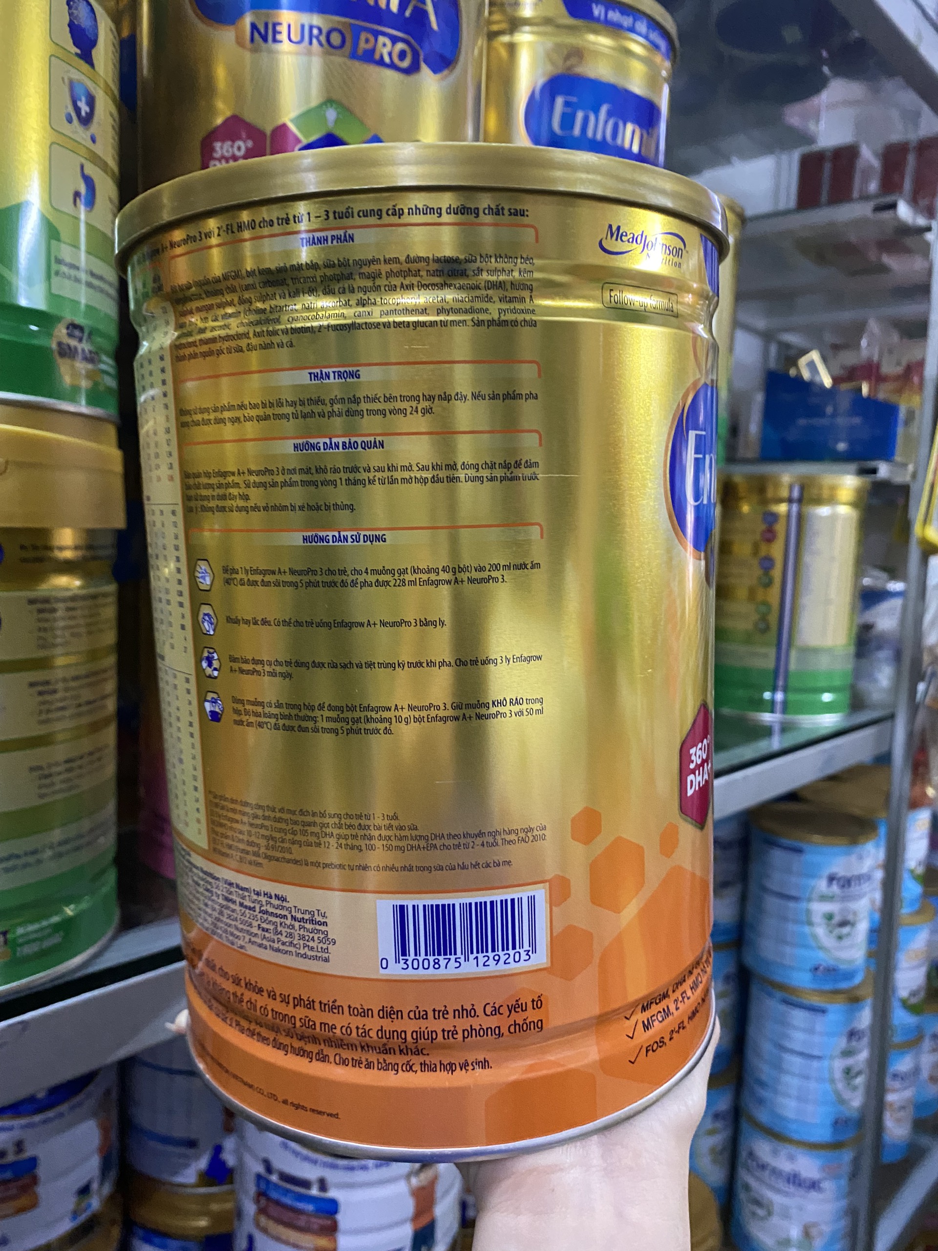 Sữa Enfagrow A+ 3, DHA+ Và MFGM 1.7KG