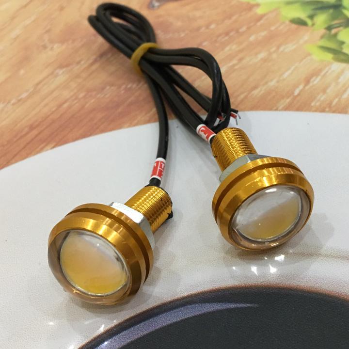 [KHÔNG THỂ TIN NỔI] Đèn led xi nhan thiết kế hình chiếc cúc áo thiết kế nhỏ gọn đẹp mắt trang trí xe của bạn cực chất OX221-vàng-UVGD