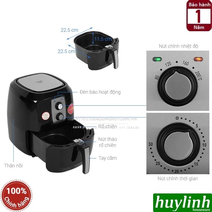 Nồi chiên không dầu Magic A83 - 1800W - 6 lít