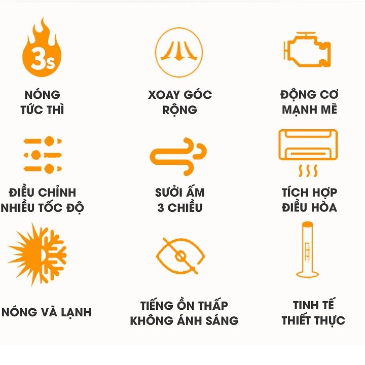 [HÀNG MỚI VỀ] Quạt sưởi cây Yangzi - Quạt sưởi - Quạt sưởi cây