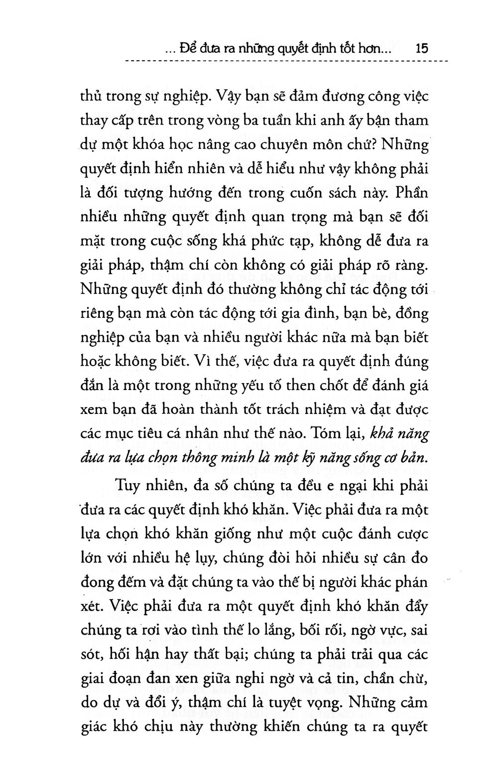 Những lựa chọn thông minh