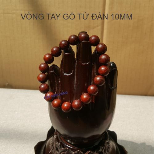 [HCM]Vòng tay phong thủy gỗ tử đàn đỏ 10mm
