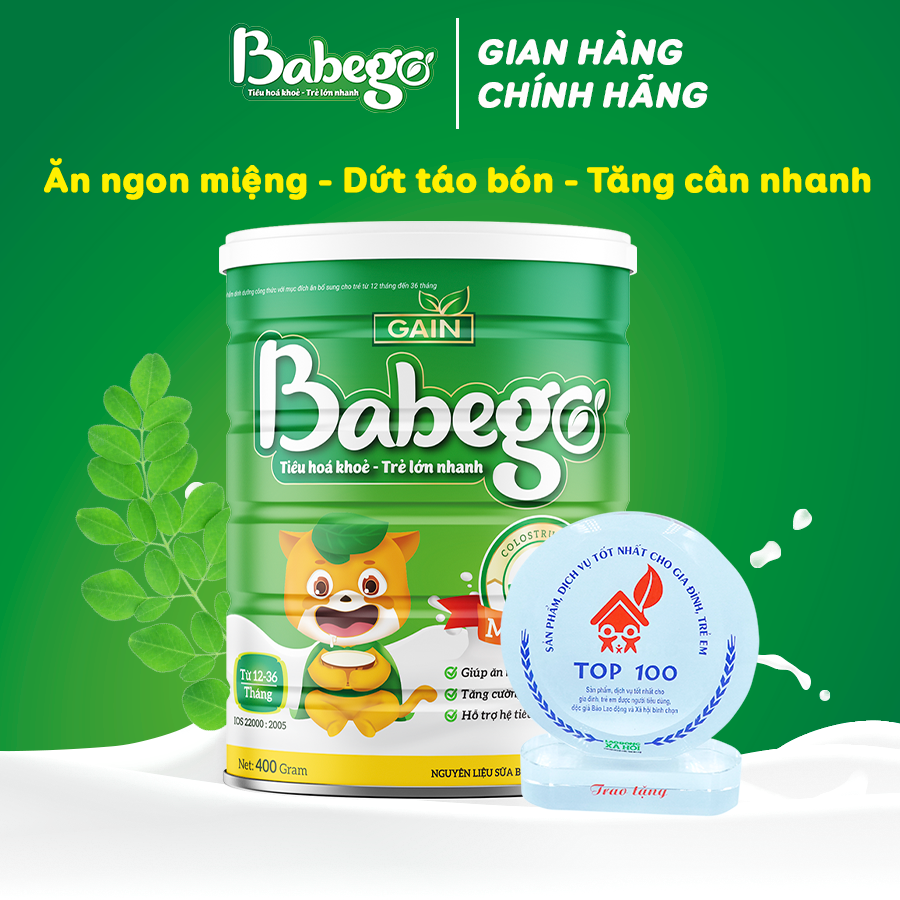Sữa mát tăng cân, trị táo bón Babego 400g