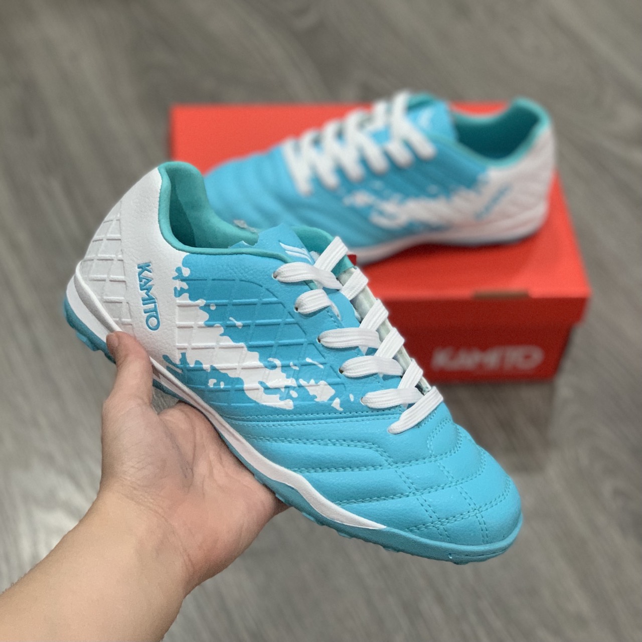 Giày đá bóng Kamito QH19 Kid Xanh Ngọc/Trắng
