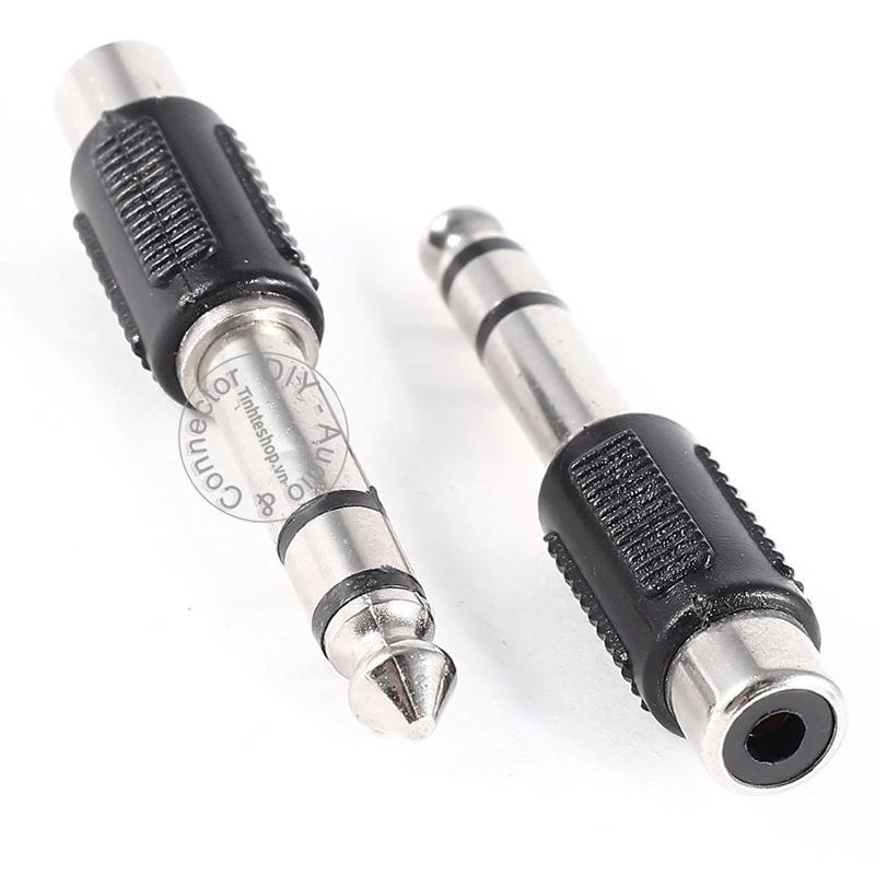 Jack 1/4 ra RCA - Đầu chuyển 6.5mm TRS sang AV cái 2 chiếc