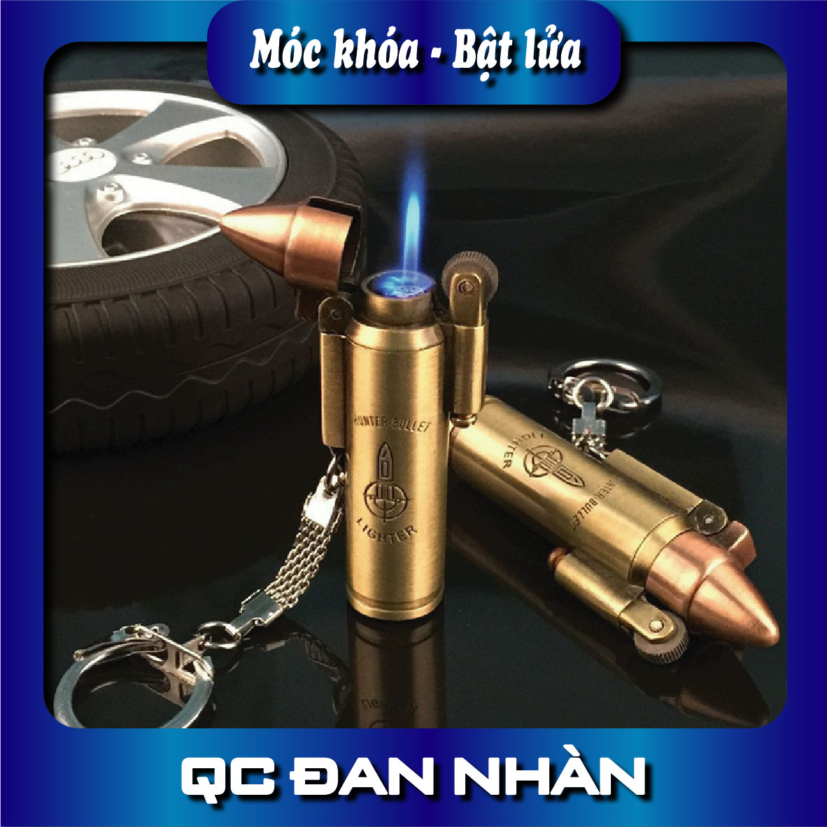 Bật lửa hình viên dan - Móc khóa hình viên dan