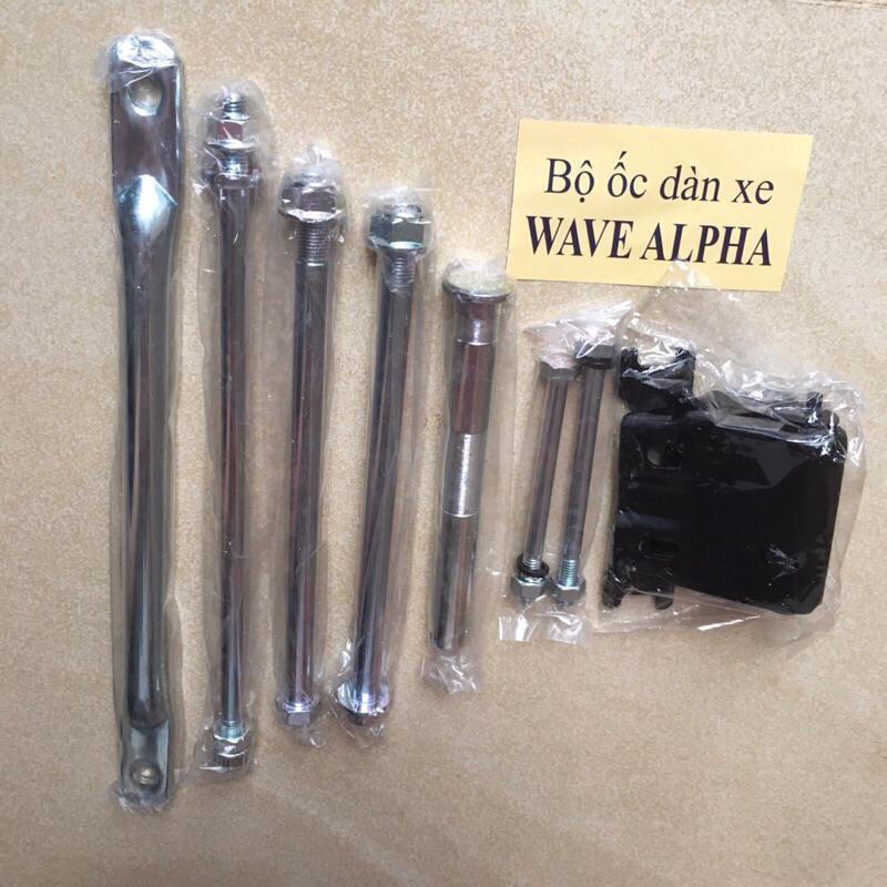 Full bộ ốc wave alpha (wave nhỏ, wave thấp, wave thái cũ (đầy đủ chi tiết, xi mạ đẹp chuẩn zin) | Thế Giới Thợ Xe