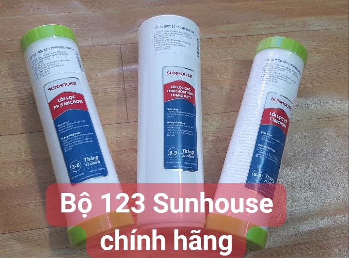 Bộ lõi 123 sunhouse ,lõi lọc nước lõi ro