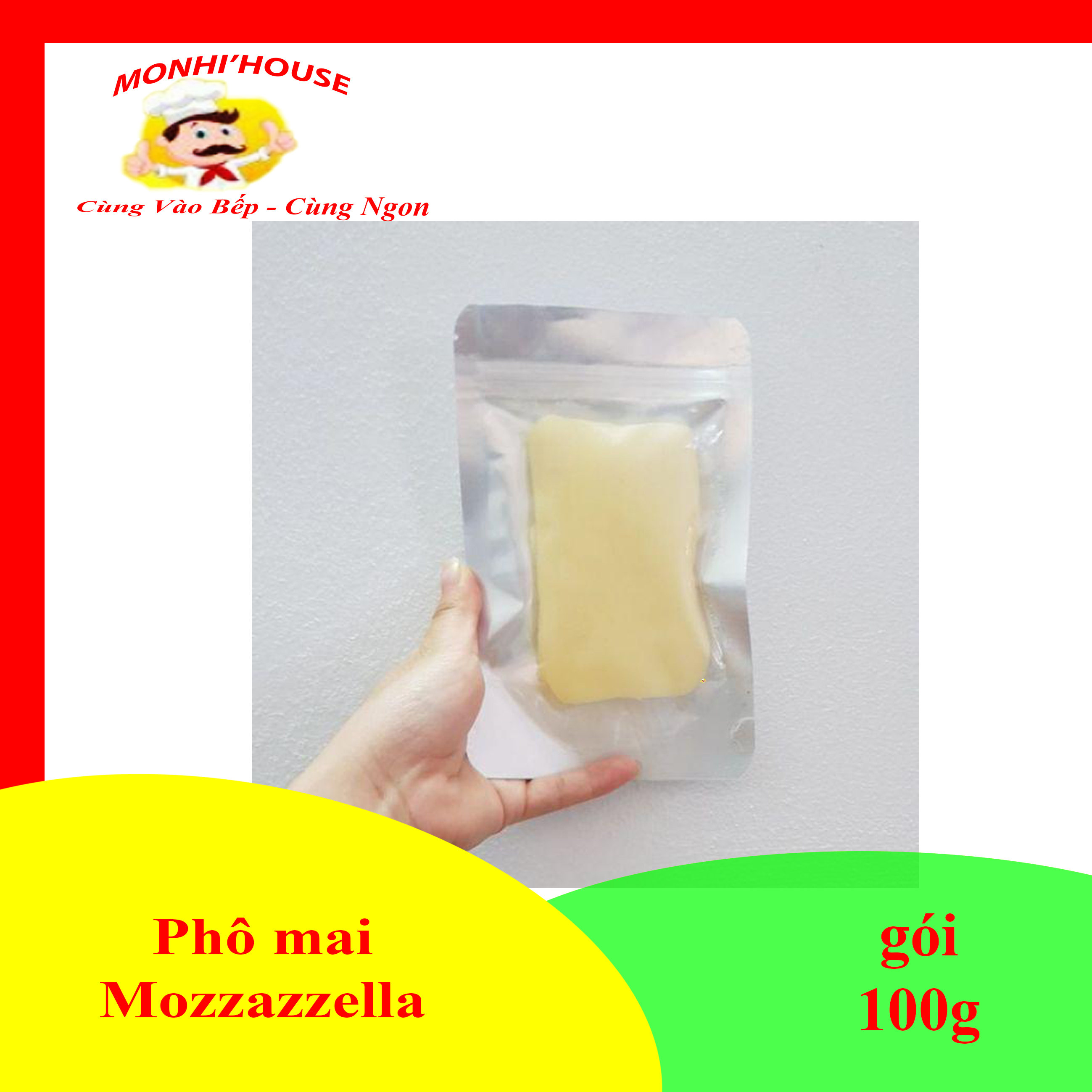 100G PHÔ MAI MOZZARRELLA ĐỨC KÉO SỢI