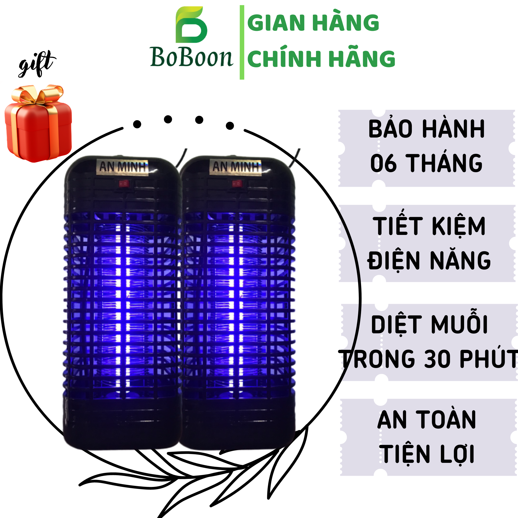 Bộ 02 Đèn bắt muỗi model CA01 bảo hành 06 tháng
