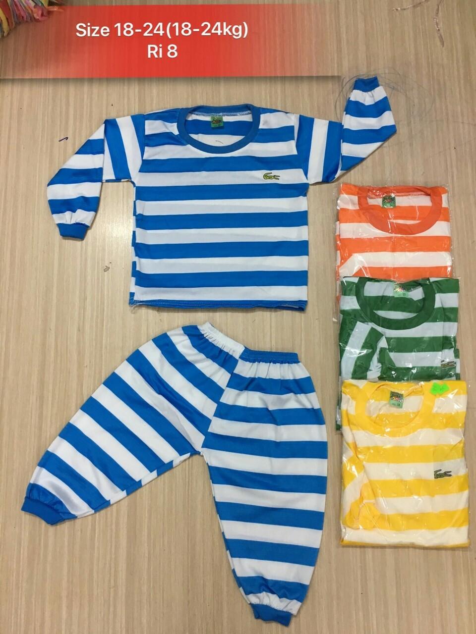 combo 3 bộ đồ tay dài cho bé trai từ 5-24 kg