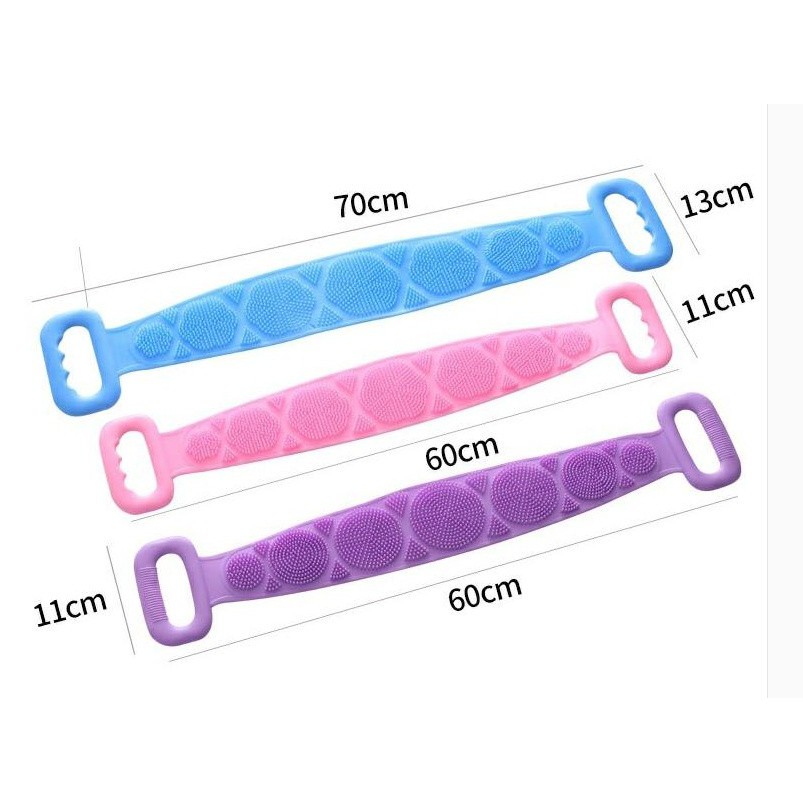Dây Chà Lưng 2 Mặt Bằng Silicone Có Hạt Massage