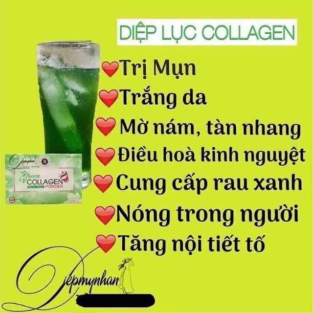 Diệp Lục Collagen Hộp 30 Gói